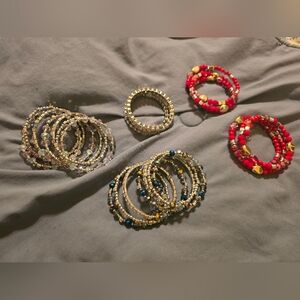 Paparazzi Vibrant Coil Beaded Bracelet Collection - Set Of 5